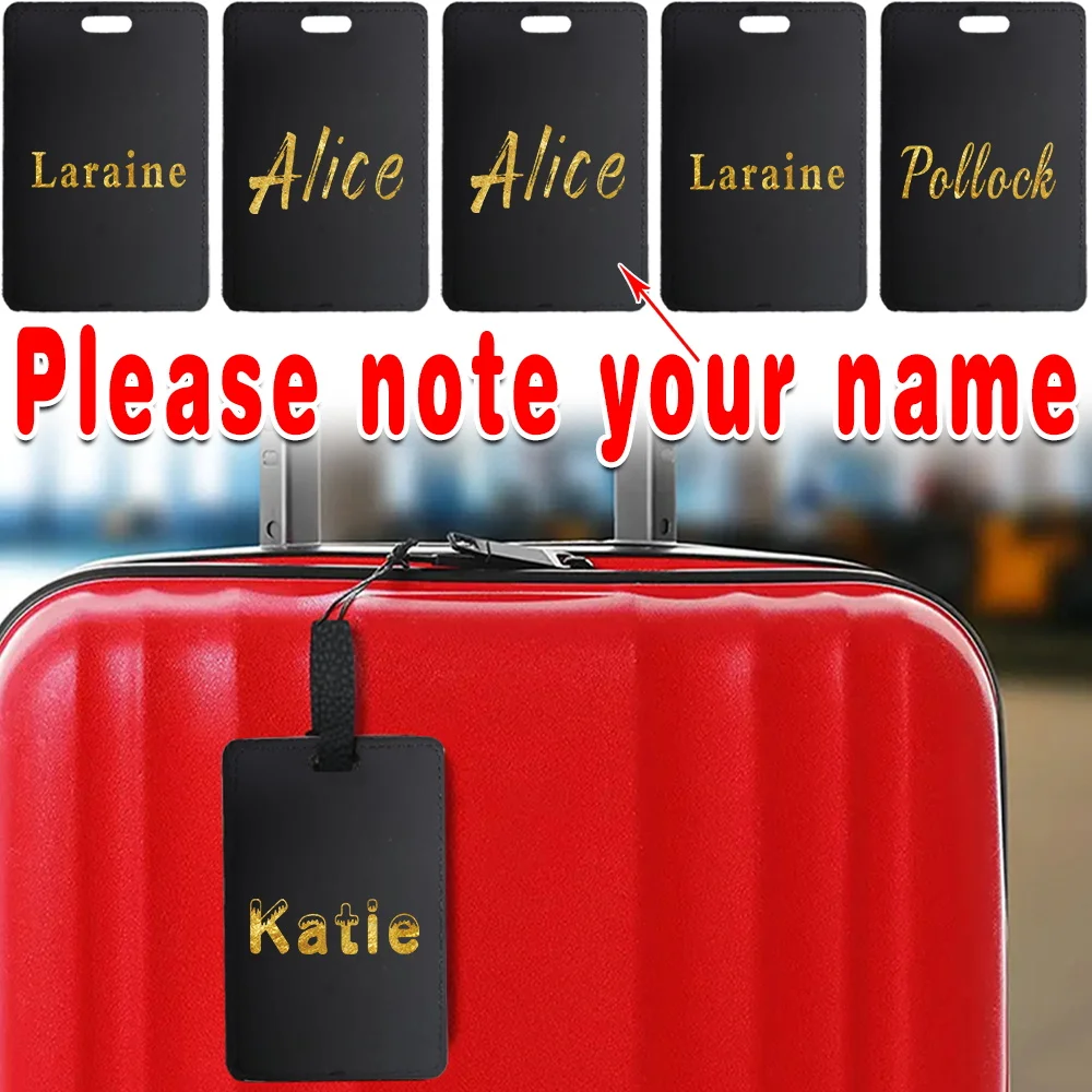 Luggage Tag Leather - Aangepaste naam lederen bagage bagagelabel vliegtuig