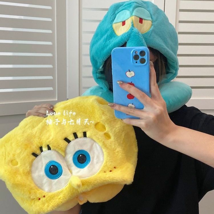Travel Accessories Pillow - Kawaii Anime SpongeBob U-vormig nekkussen met
