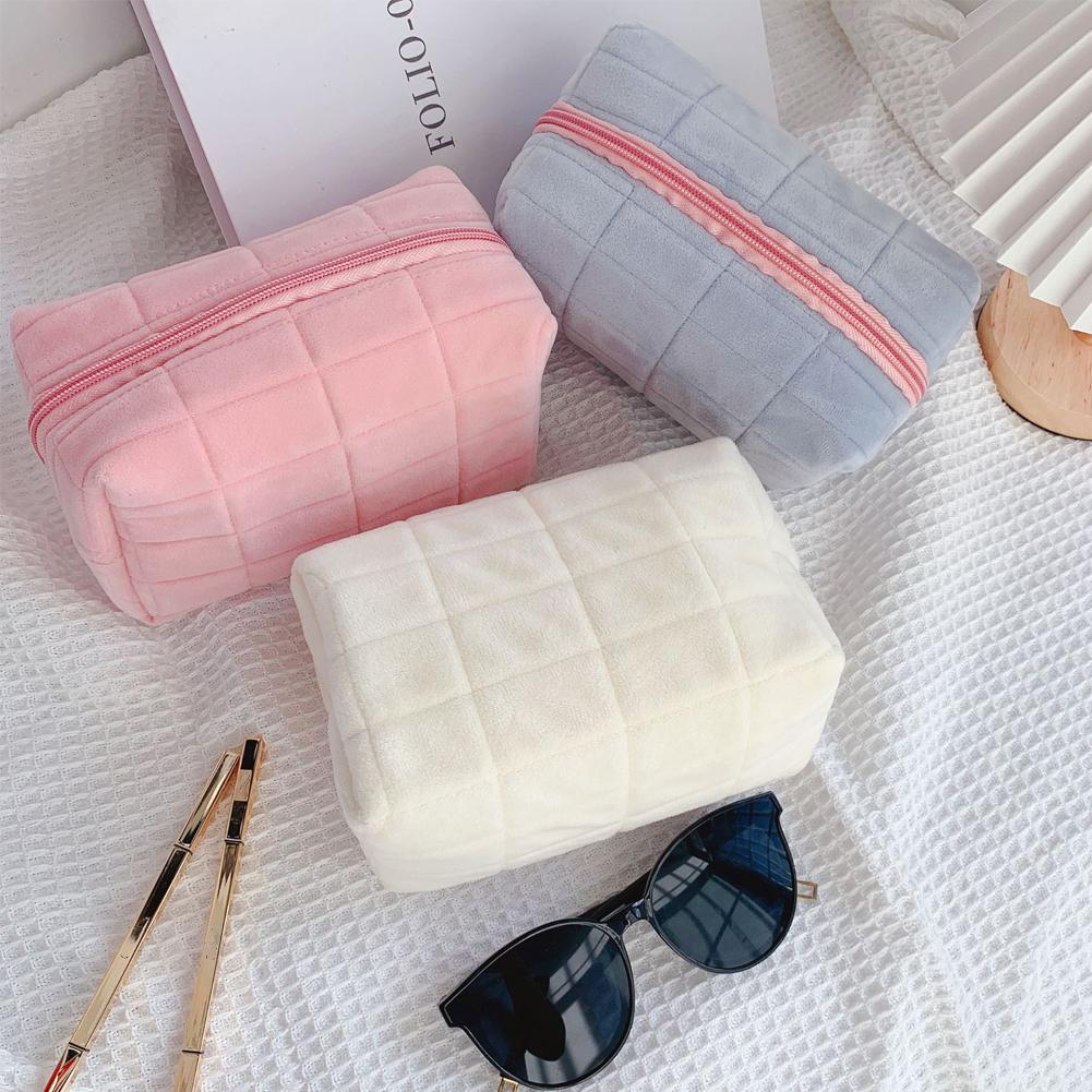 Travel Accessories Pillow - Schattige pluche make-up tas voor vrouwen,