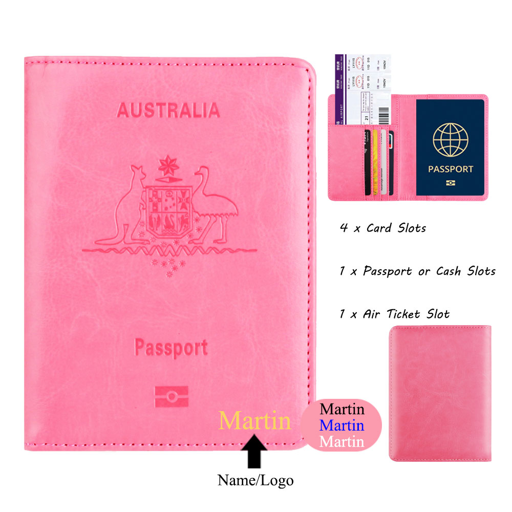 Travel Accessories Rfid - Aangepaste Naam Australia Rfid Blocking Pu