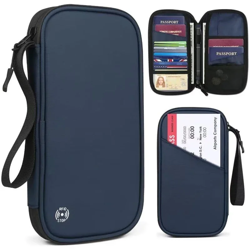 Travel Accessories Comfort - Lichtgewicht familie reispaspoorthoes portemonnee Oxford document