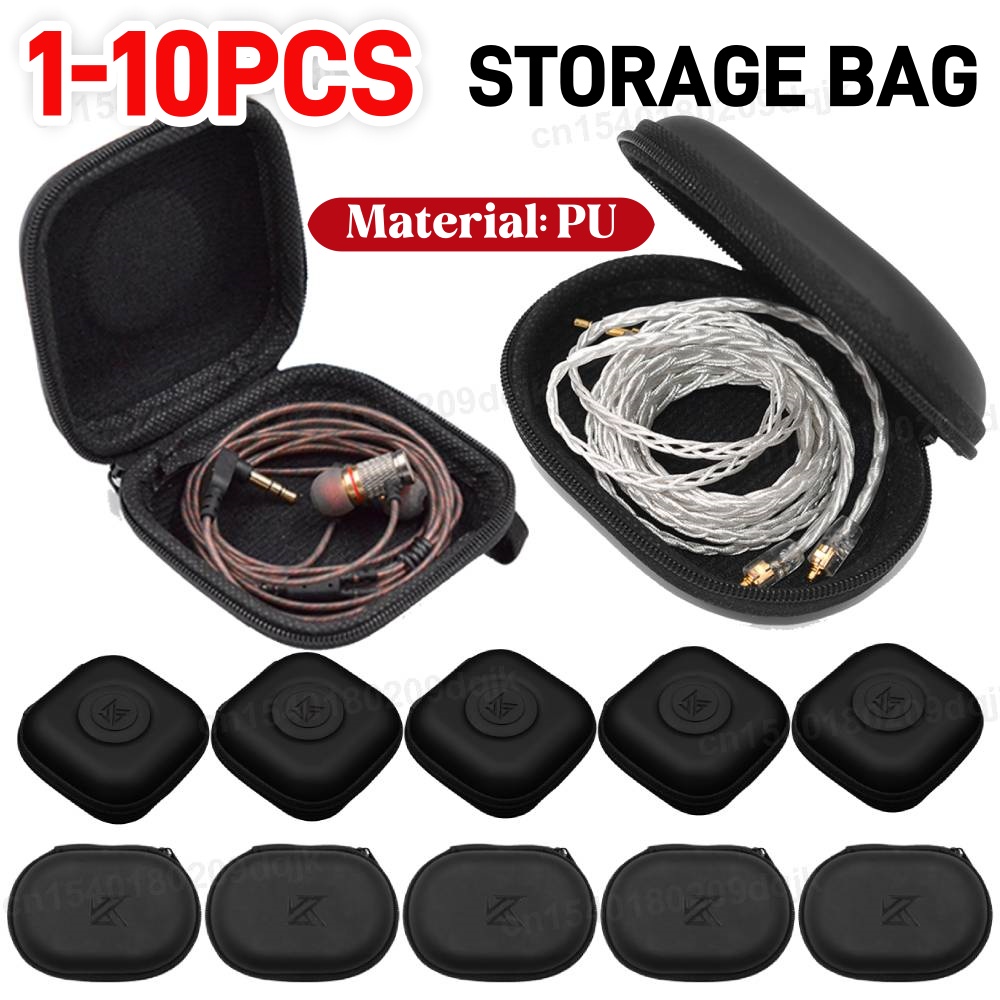 Travel Accessories Pouch - 1-10PCS KZ Oortelefoon Case PU Leer