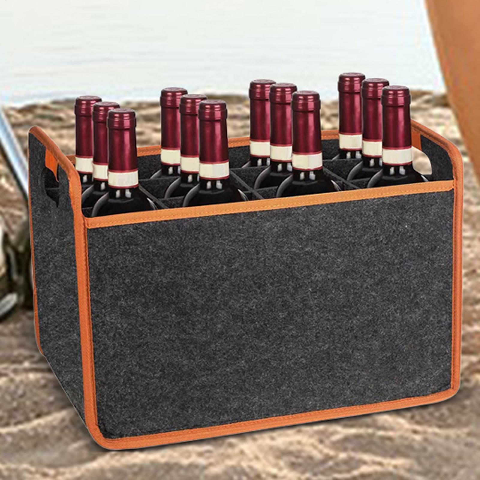 Travel Accessories Wholesale - Wijnreistas 12-flessen vilt wijnkoffer opbergbox met