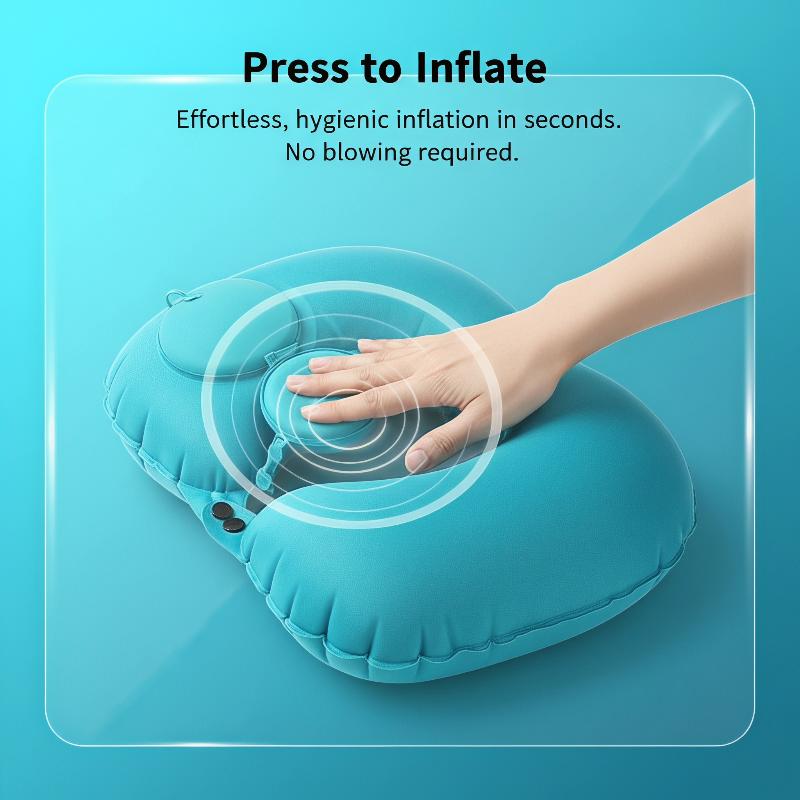 Travel Accessories Pillow - Reiskussen, opblaasbaar nekkussen, zacht, zelfopblazend, 1