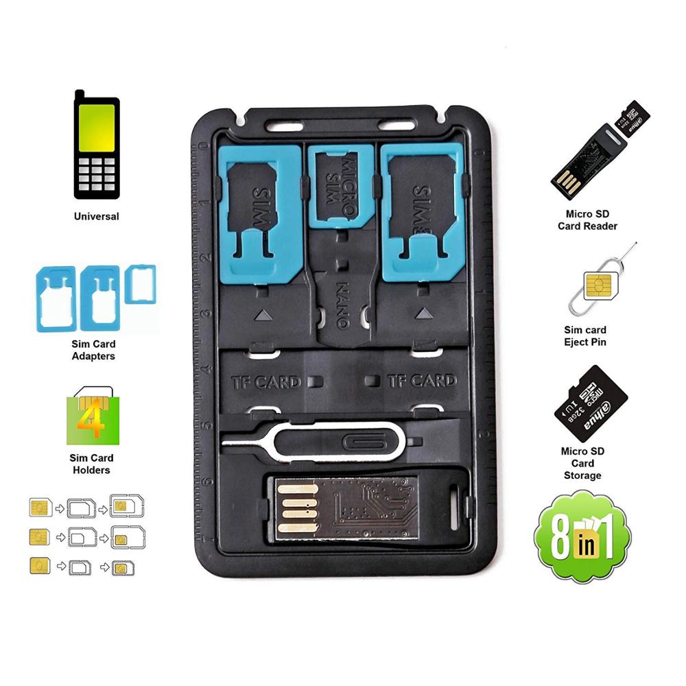 Sim Card Holder Case - 5 In 1 Universele Mini Sim