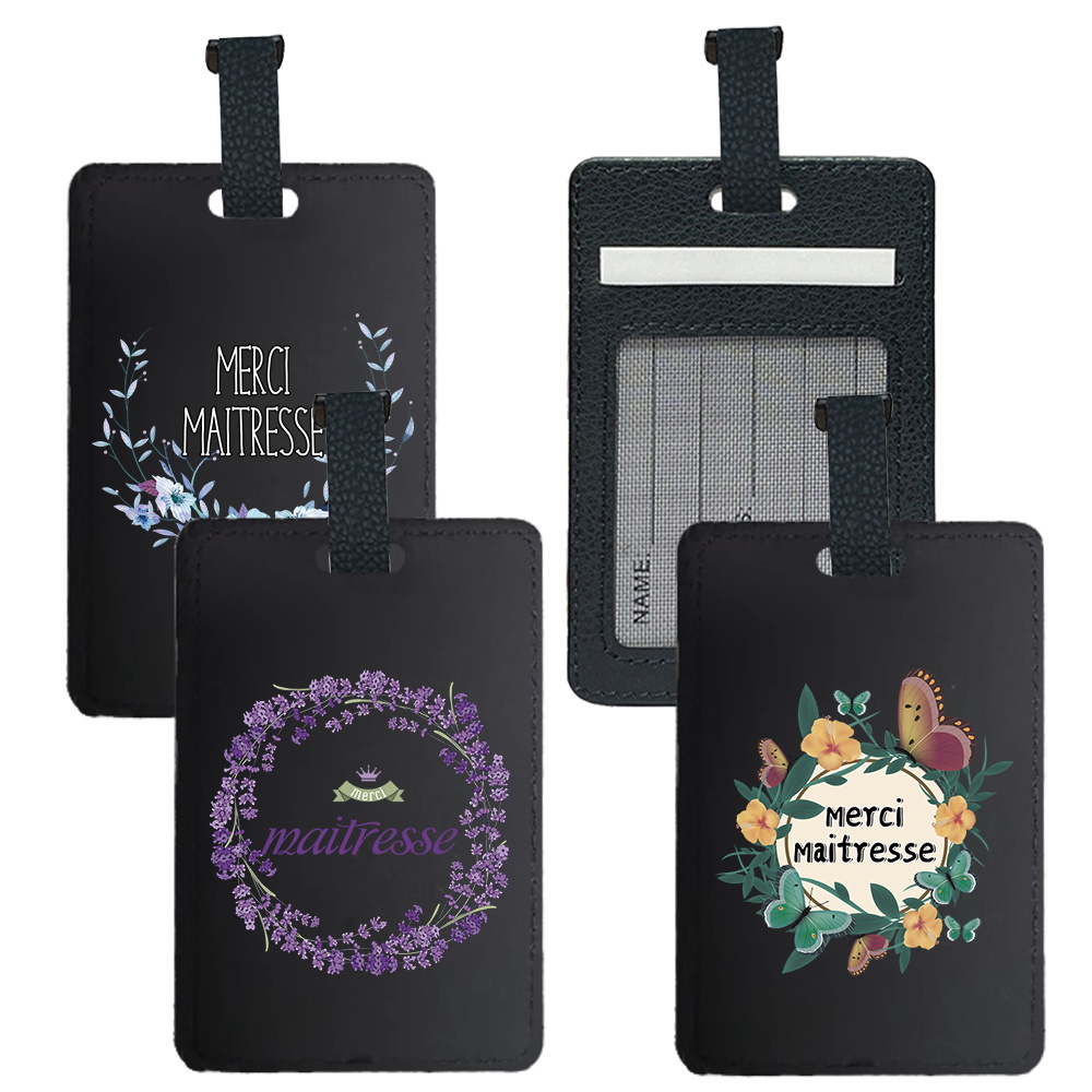 Luggage Tag Leather - Pu draagbare reisbagagelabel Gepersonaliseerde lederen bagagelabel