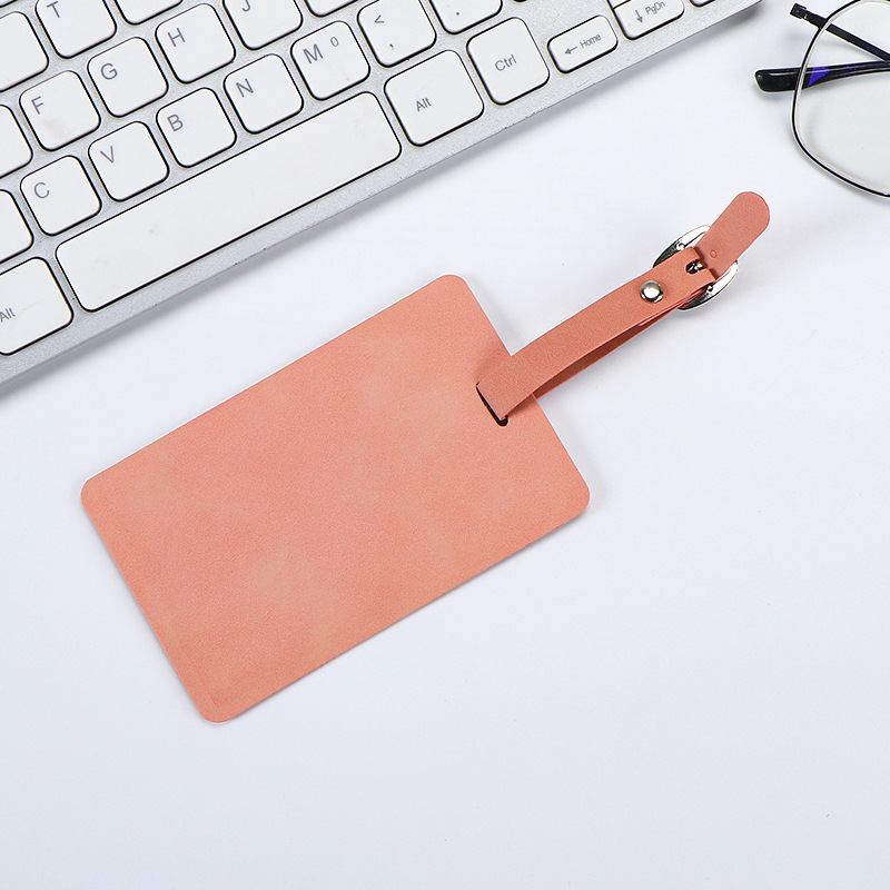 Effenkleurige PU-lederen bagag - Luggage Tag Leather recensie en prijs