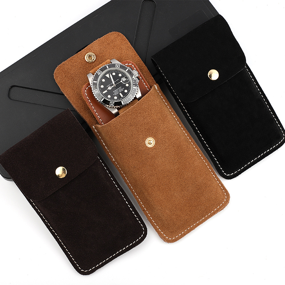 Suède lederen horloge opbergta - Travel.Accessories News recensie en prijs