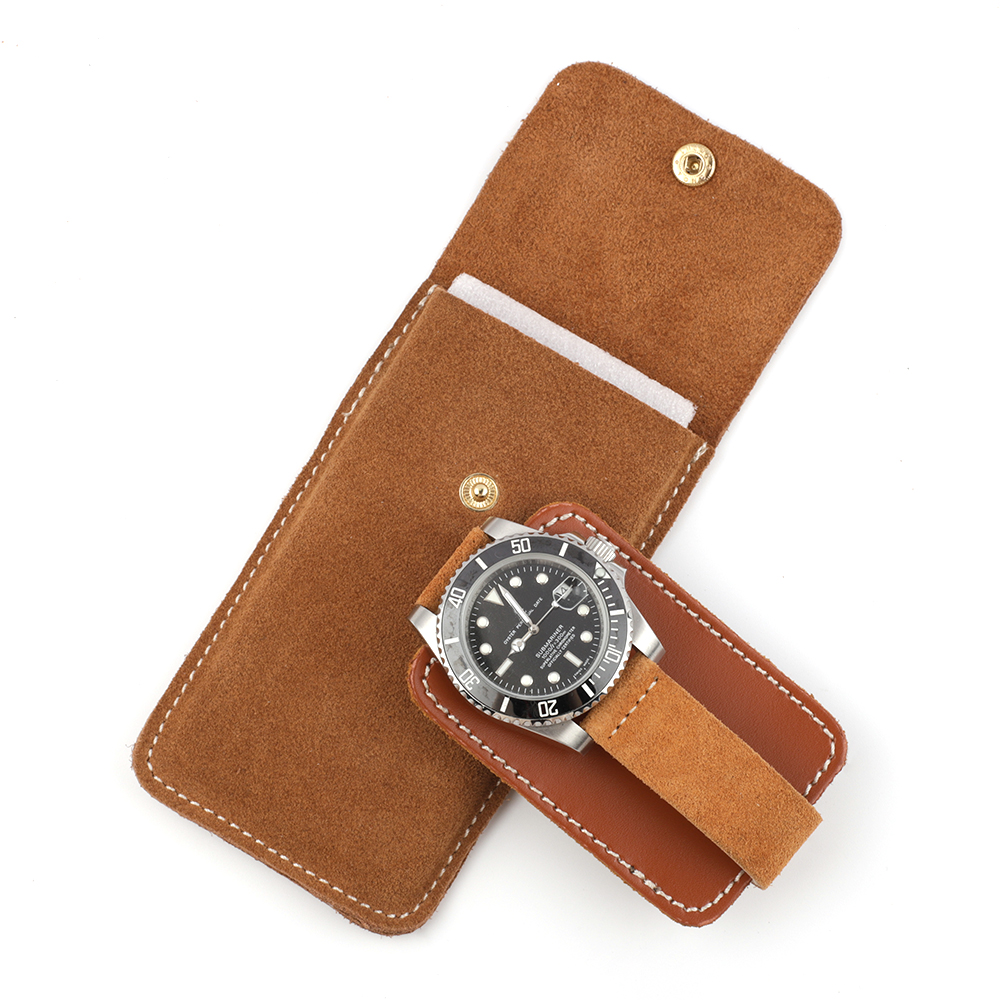 Suède lederen horloge opbergta - Travel.Accessories News recensie en prijs