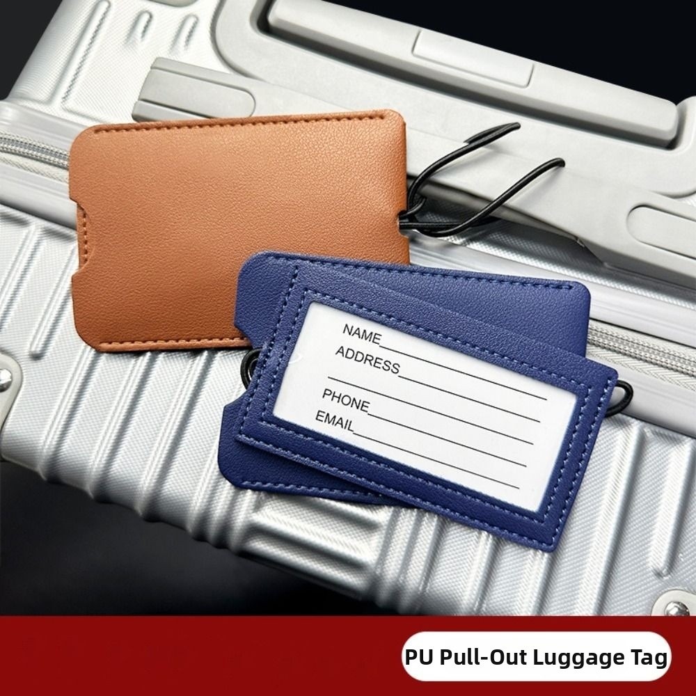 PU lederen uittrekbare bagagel - Luggage Tag Leather recensie en prijs