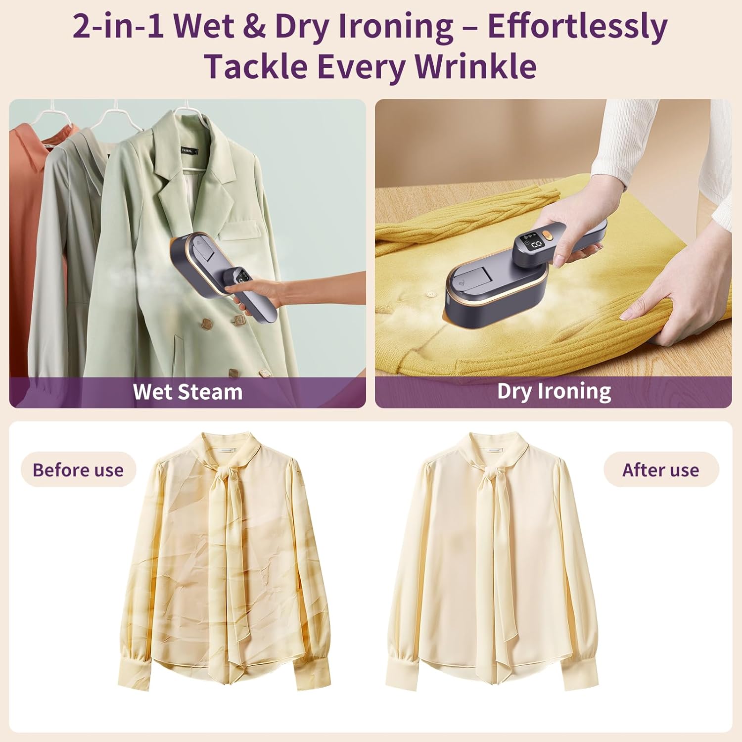 Draagbaar stoomstrijkijzer voo - Portable Steamer Clothes recensie en prijs