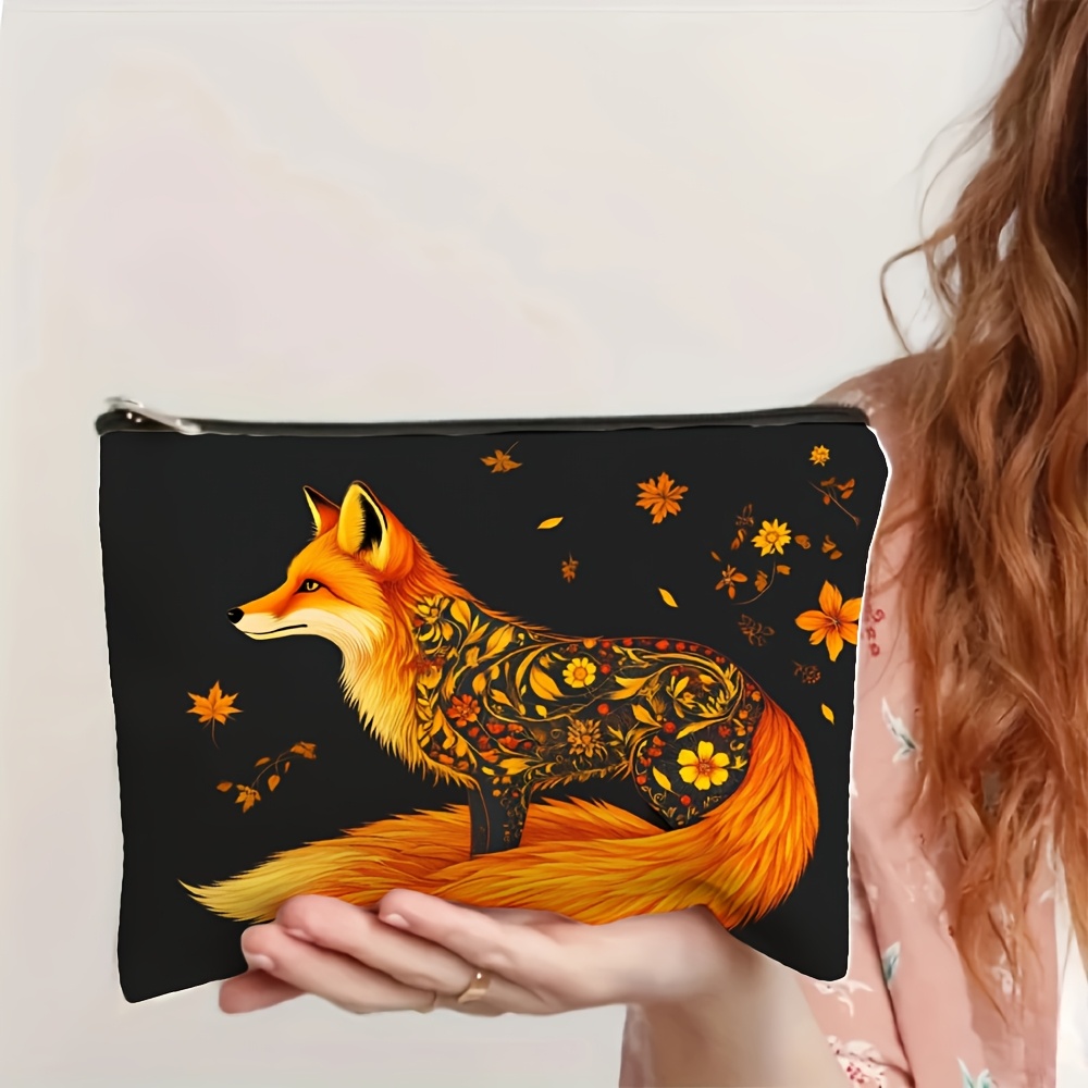 Een make-uptas met vos- en blo - Travel Accessories Pouch recensie en prijs