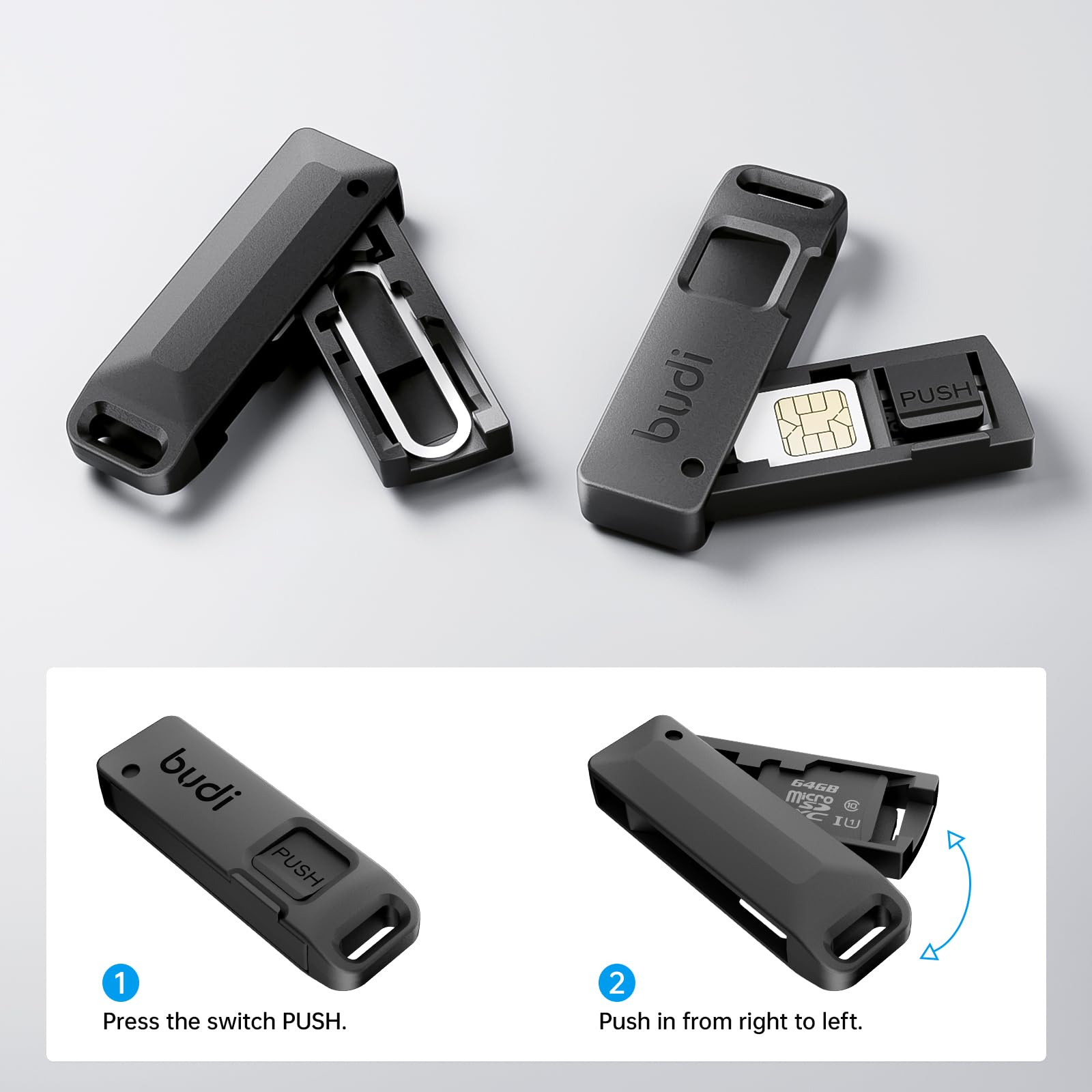 BUDI Anti-verlies SIM-kaart ui - Sim Card Holder Case recensie en prijs